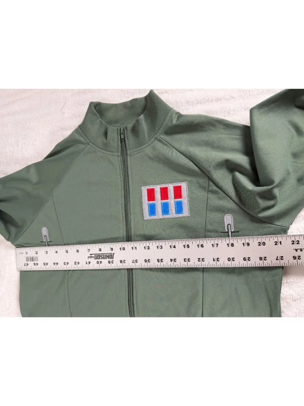 Star Wars ThinkGeek Rebel Alliance Rank Badge Track Jacket Olive Green Small